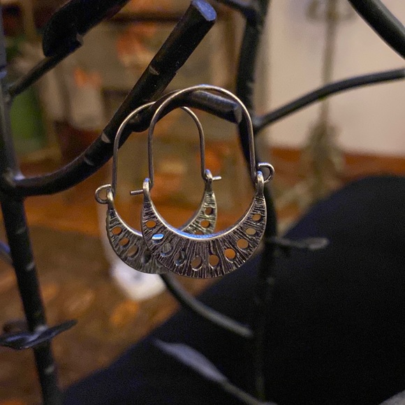 Half-moon dangle earrings - Picture 1 of 2